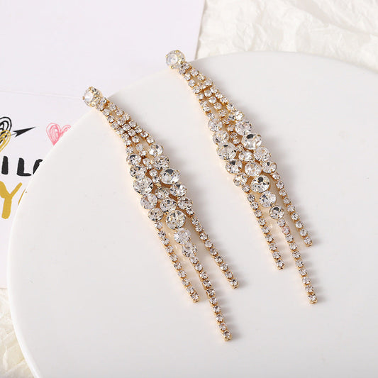 チェーンピアス K18 ピアス   ロングアメリカンピアス アクセサリー009