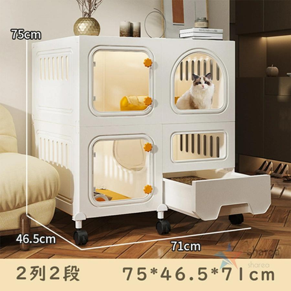 猫 ケージ 2 3 段 アイリスオーヤマ スライド キャスター付き ペットケージ キャットケージ コンパクト ネコケージ 猫用ケージ 室内ハウス アイリス プラケージ