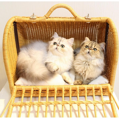 ペット用品　 猫用品　 ラタンハウス　ベッド 　キャリー　愛猫籐製品 SincereJapan ラタンキャリーマインMサイズ★プレゼント付き★ペット用品　 猫用品　 ラタンハウス　ベッド 　キャリー　愛猫籐製品 SincereJapan ラタンキャリーマインMサイズ★プレゼント付き★