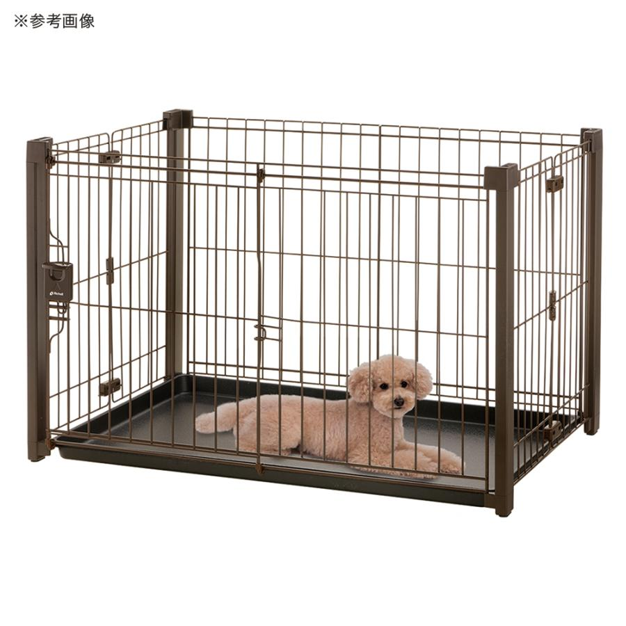 リッチェル　折りたたみアルミサークル　９０ー６０　ブラウン　１８０サイズ