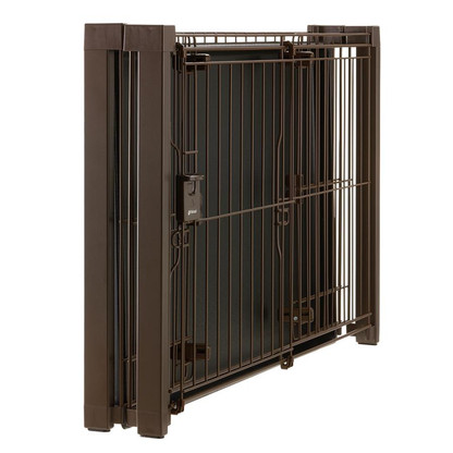 リッチェル　折りたたみアルミサークル　９０ー６０　ブラウン　１８０サイズ